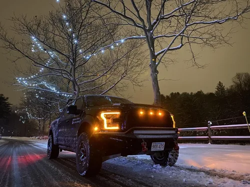 Miniatura 7 de iJDMTOY 3 luces LED ámbar de lente transparente compatibles con Ford Raptor 2010-14 y 17-20 (alimentado por 36 piezas de luces LED SMD)