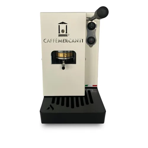 Miniatura 2 de Caffe Mercanti ESE - Máquina de café expreso en cápsulas, 1.732 in, cafetera de una sola porción, 15 bar, color blanco