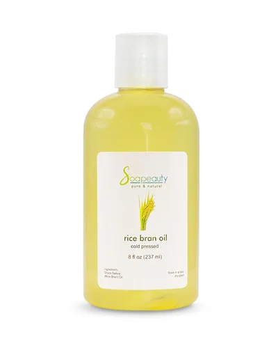 Miniatura 12 de Soapeauty Aceite de salvado de arroz prensado en frío 100% puro y natural disponible a granel Portador para aceites esenciales, cara, cabello