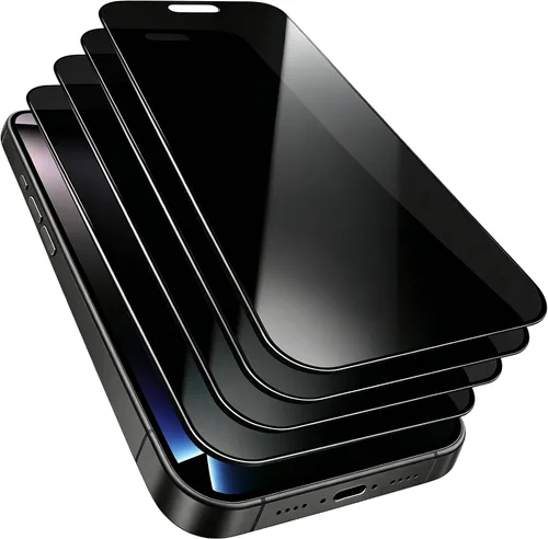 Paquete de 4 protectores de pantalla de privacidad para iPhone 16 Pro Max de 6.9 pulgadas, vidrio templado para iPhone 16 ProMax, marco de luz