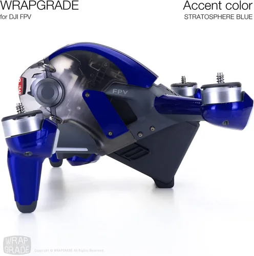 Miniatura 4 de WRAPGRADE Skin compatible con DJI FPV Color de acento (azul estratosfera)