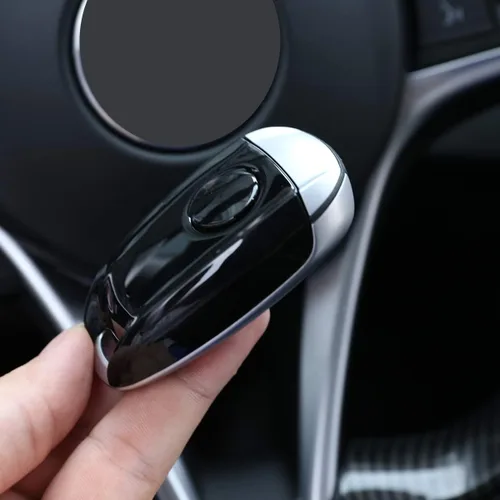 Miniatura 2 de ABS Car Key Shell Key Case Cover Trim para Alfa Romeo Giulia Stelvio 2017-2019 (negro)