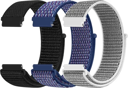 Correa de reloj de nailon compatible con Samsung Galaxy Watch 7/6/5/4/FE 1.575 in 1.732 in/Watch 6 Classic 1.693 in 1.850 in/Watch 5 Pro 1.772