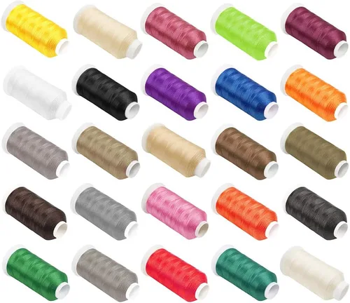 Miniatura 7 de Desirable Life Hilo de coser de nailon N66 de 1500 yardas, tamaño #69 T70 210D/3 para cuero de mezclilla, a mano, máquina, manualidades, bolsa