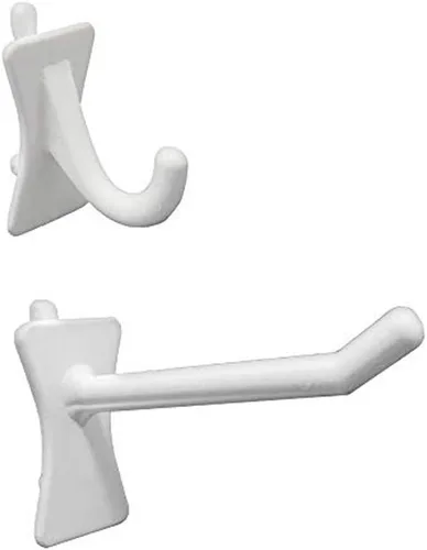 Miniatura 15 de PegPro® J, Kit de ganchos de 1", 2" para tablero de clavijas estándar de "fibra de madera" – Ganchos duraderos de plástico para tablero de clavijas
