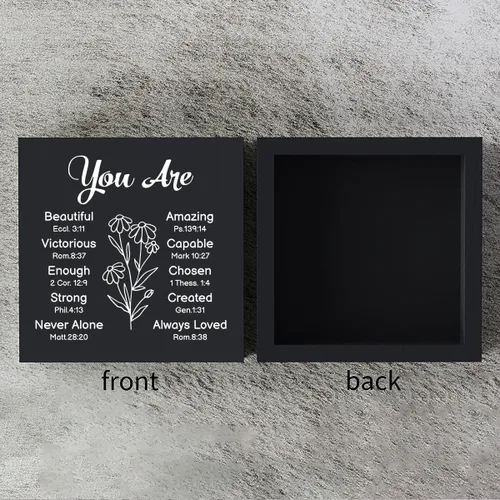 Miniatura 3 de Regalos religiosos para mujeres, regalos cristianos, caja de madera cristiana, decoración de escritorio, versículos de la Biblia, decoración