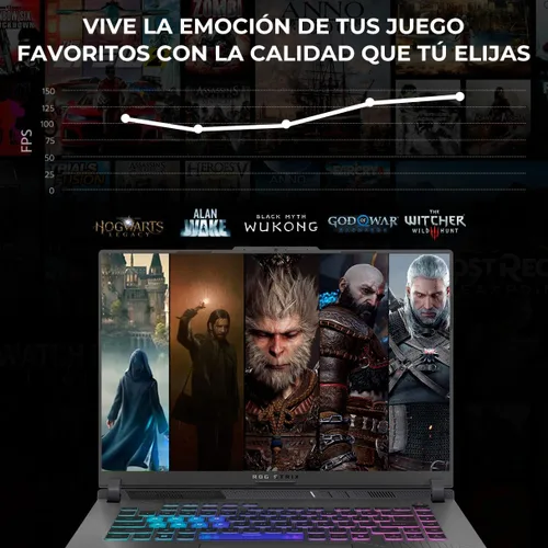 Miniatura 5 de ASUS ROG Strix G16 2025 - Laptop para juegos de 16 pulgadas, pantalla FHD+ 165Hz 3ms, AMD Ryzen 9 8940HX, NVIDIA GeForce RTX 5070 8GB GDDR7, 16GB