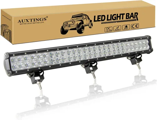 Miniatura 11 de AUXTINGS Barra de luz LED de trabajo de 12 pulgadas de 72 W con foco de inundación para todoterreno, para jeep, todoterreno, furgoneta, caravana