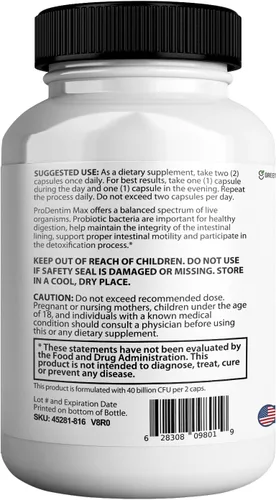 Miniatura 4 de Suplemento probiótico Ultra Healthy Teeth Max, 40 mil millones de UFC, 60 cápsulas, fórmula avanzada de salud bucal (5)