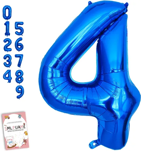 Miniatura 120 de Globos grandes de 40 pulgadas de números del 0 al 9, globos numéricos para decoración de fiesta de cumpleaños, globos de helio de aluminio