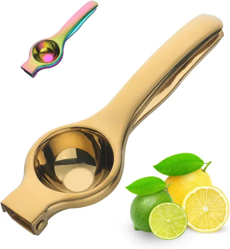 Exprimidor de limón de acero inoxidable Exprimidor de mano Prensa de cítricos Exprimidor de limas Manual de metal para naranjas, uvas, herramienta