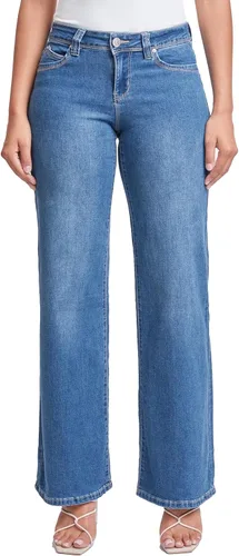 Miniatura 14 de YMI Pantalones de Elastano para Mujer YMI Jeans de Cintura Baja y Pierna Ancha Wannabettabutt