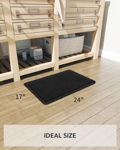 Miniatura 2 de tchdio Tapete de baño con borlas, súper absorbente, antideslizante, ultrasuave, lavable a máquina, con borlas, para el suelo del baño, junto a