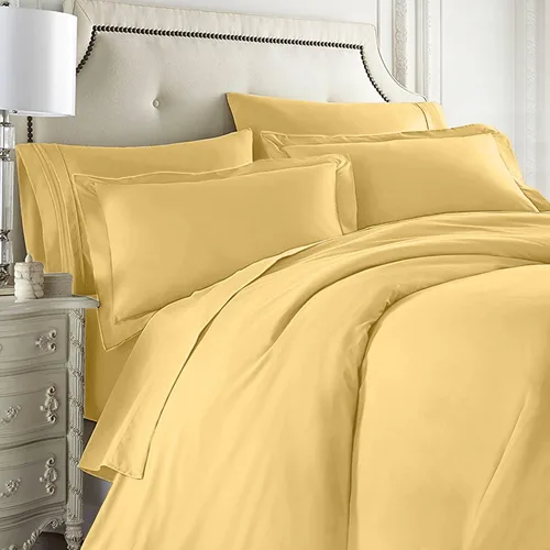Miniatura 23 de Clara Clark Juego completo de ropa de cama de 5 piezas que incluye sábanas bajeras y planas, funda de edredón, fundas de almohada, individual, verde