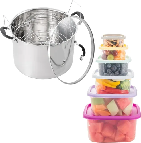 Miniatura 8 de Prep•N•Cook de McSunley Cacerola de baño María con agua caliente de acero inoxidable por inducción, 20 L