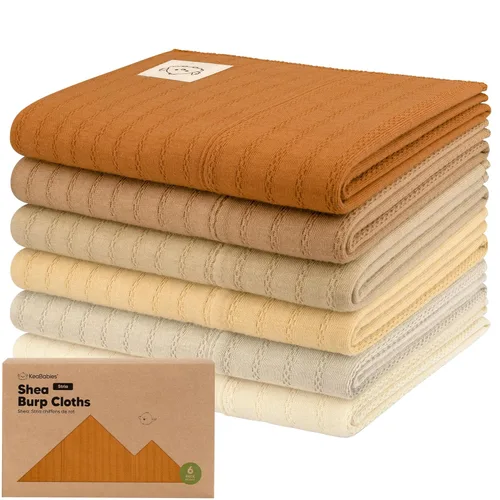 Miniatura 15 de Paños orgánicos para bebés niño y niña - Juego de 6 toallas grandes de algodón para eructar, paños para baba, súper absorbentes, ultra suaves