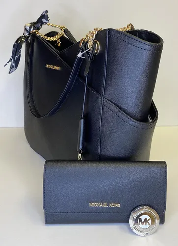 Miniatura 5 de Michael Kors Jet Set - bolsa de hombro para viaje con cadena grande, cartera triple Michael Kors Jet Set.