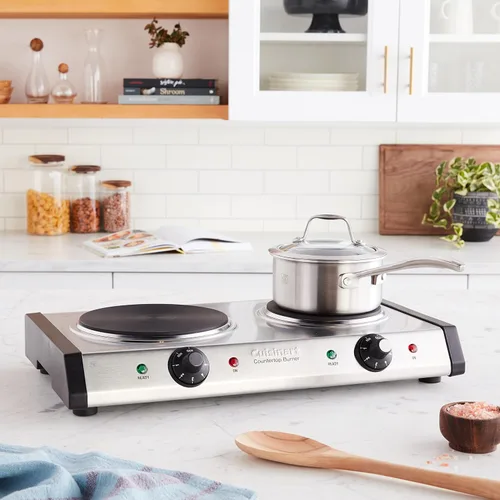 Miniatura 2 de Cuisinart CB-60P1 Encimera de Doble Quemador, Acero Inoxidable/Negro