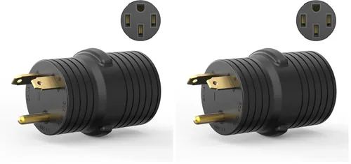 Miniatura 7 de RVGUARD Enchufe adaptador RV de 30 amperios a 50 amperios, adaptador de corriente eléctrica NEMA TT-30P a NEMA 14-50R