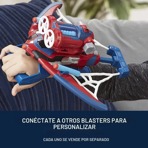 Miniatura 7 de Marvel Spider-Man Web Shots Spiderbolt NERF - Juguete lanzador motorizado, dispara dardos, 3 dardos, niños de 5+ años (exclusivo de Amazon)