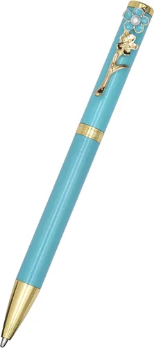 Miniatura 3 de Gullor Bolígrafo de laca negra con estuche de negocios, bolígrafo de metal retráctil ejecutivo de lujo para hombres y mujeres, oficina ejecutiva Azul