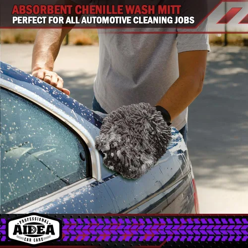 Miniatura 8 de AIDEA Manopla de Lavado de Coche de Microfibra-2PK, Sin Rayones y Sin Pelusas, Manopla de Lavado de Microfibra Chenille Premium-Azul Tamaño Regular