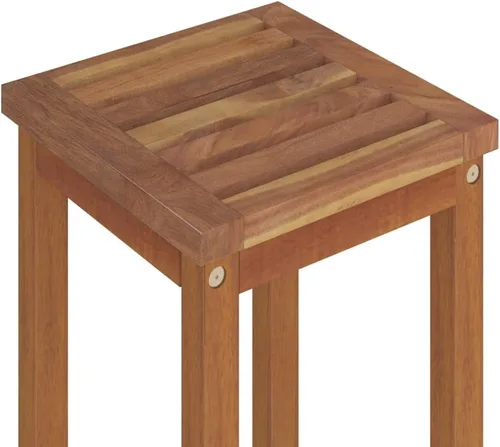 Miniatura 5 de Taburetes de bar 4 piezas de madera maciza acacia al aire libre Patio comedor sillas de césped al aire libre Sillas para Comedor para picnic patio