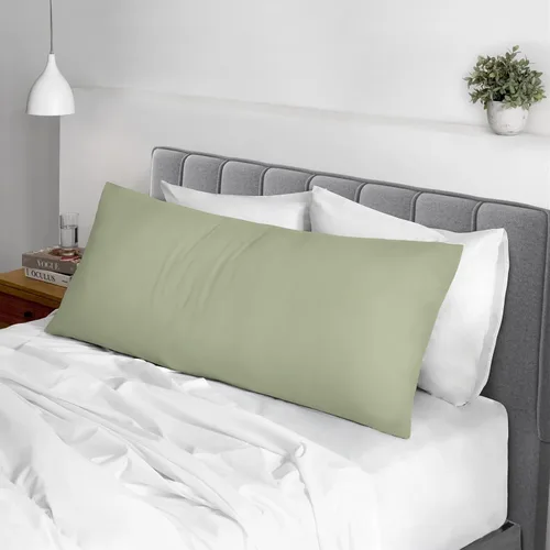 Miniatura 97 de Pizuna Juego de 2 fundas de almohada de 100 % algodón puro, tamaño estándar, color blanco, lujosas fundas de almohada de 400 hilos de satén