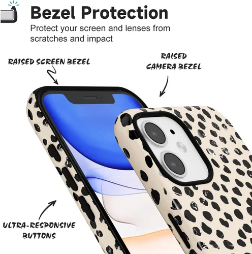 Miniatura 4 de LoeoeL para iPhone 11 Funda con Estampado de Guepardo, Funda de Teléfono con Patrón de Leopardo para Mujeres y Niñas, Funda de Plástico Duro delgada