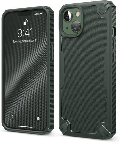 Miniatura 9 de elago Armor - Funda compatible con iPhone 13 de 6.1 pulgadas, funda protectora resistente, textura de fibra de carbono, diseño resistente a prueba