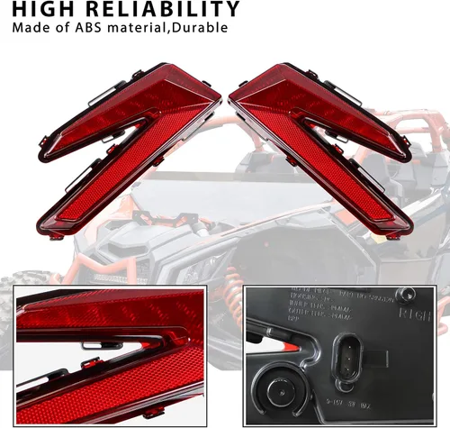 Miniatura 5 de SAUTVS Luces traseras LED para Can Am X3, luces de freno traseras rojas para Can-Am Maverick X3 XDS XRS Max Turbo R 2017-2026 Accesorios