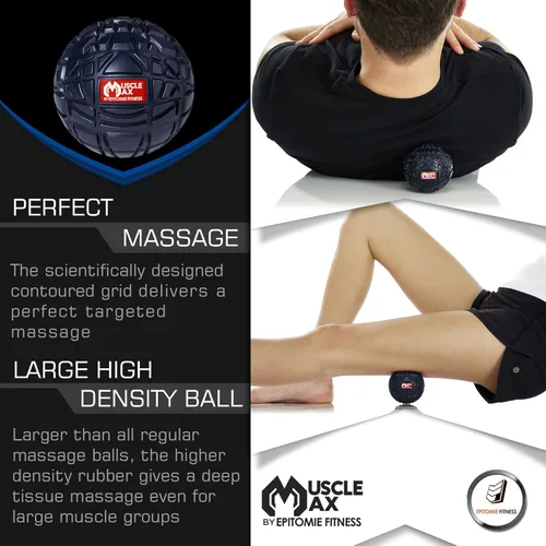 Miniatura 2 de Epitomie Fitness Muscle Max Pelota de Masaje - Pelota de terapia para masaje de puntos gatillo - Masajeador de tejido profundo para liberación Azul