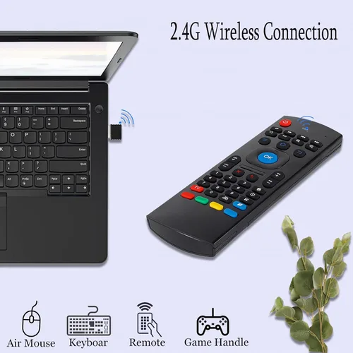 Miniatura 4 de Control remoto MX3 Air Mouse, 2.4G multifuncional mini teclado inalámbrico Air Mouse remoto para Android Smart TV Box, 3-Gyro y 3-Gsensor, proyector
