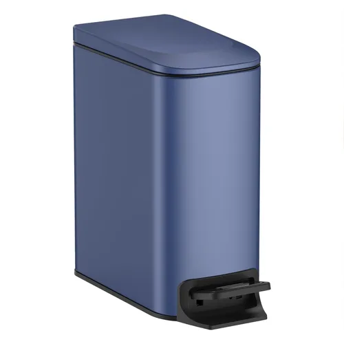 Miniatura 9 de TIPGO Cubo de basura delgado para baño con tapa de cierre suave, pedal de paso, cubo de basura de acero inoxidable de 6 litros/1.6 galones, cubos