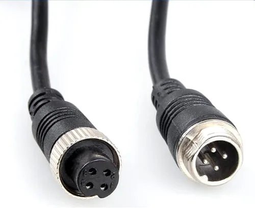 Miniatura 5 de Cable de extensión de cámara de respaldo, cable de extensión de aviación de 4 pines, para cámara de visión trasera de CCTV, camión, remolque