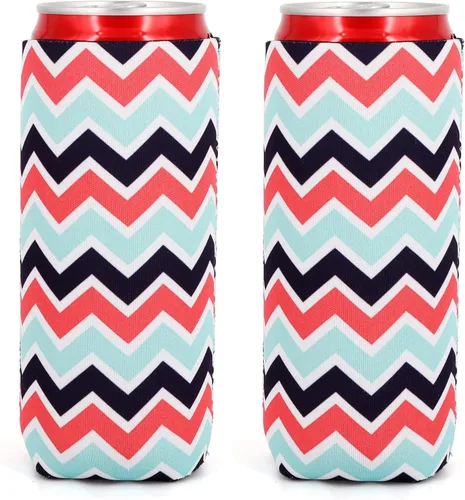 Miniatura 16 de 2 Fundas de neopreno para enfriar latas largas de cerveza, fundas para lata de cerveza plegables, fundas para enfriar latas, adecuadas para bebidas