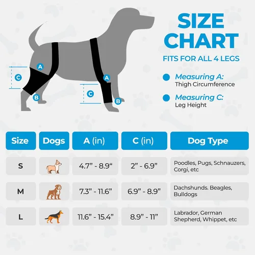 Miniatura 2 de Lycon Rodillera para perro para soporte de ACL - Estabilizador ajustable para patas traseras y articulaciones - Soporte de pierna trasera