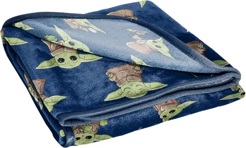 Miniatura 5 de Jay Franco Manta de felpa de Star Wars The Mandalorian, mide 50 x 60 pulgadas, ropa de cama de forro polar súper suave para niños, con Baby Yoda