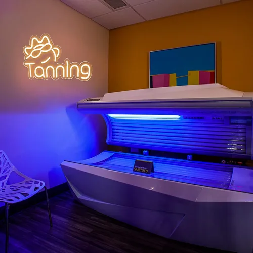 Miniatura 4 de Letreros de neón para bronceado para decoración de pared, luces de neón para dormitorio, letreros LED comerciales adecuados para salón de bronceado