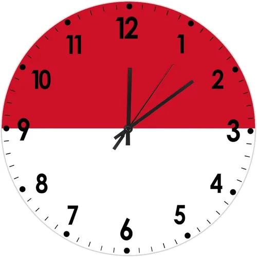 Miniatura 288 de Cheyan Reloj de pared con bandera de Canadá de 12 pulgadas, silencioso, sin tictac, de PVC, funciona con pilas, reloj redondo decorativo, regalo