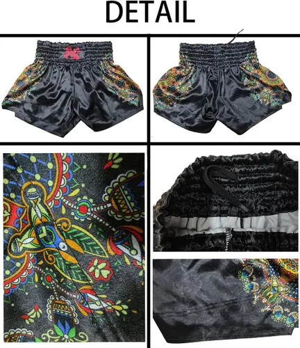 Miniatura 3 de Pantalones cortos de boxeo Muay Thai de piel de serpiente para hombre