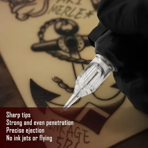 Miniatura 6 de 60 agujas de cartucho de tatuaje, agujas de tatuaje New Revolution Tamaño mixto 1203RS 1205RS 1207RL Agujas de revestimiento redondo Shader Liner