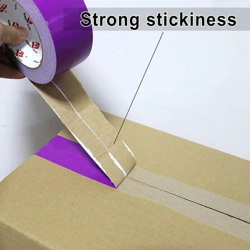Miniatura 4 de BOMEI PACK Paquete de 2 cintas adhesivas moradas resistentes, 0.354 in de grosor, 2 pulgadas x 30 yardas, fuerte resistencia industrial, flexible