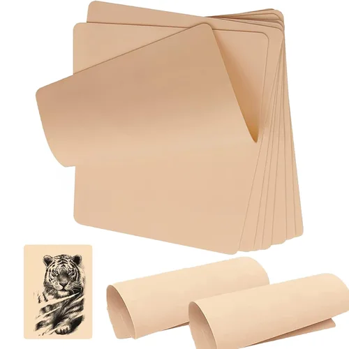 Hojas para práctica de tatuaje Yuelong, doble lado, 10 hojas de 8 x 6 pulgadas, pieles para práctica de tatuaje para juegos de suministros de
