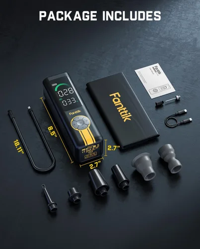 Miniatura 9 de Fanttik X10 Inflador de Neumáticos Cruz Compresor de Aire Portátil, Bomba de Aire de Inflado/Desinflado Rápido, Inflador Inalámbrico de 150PSI