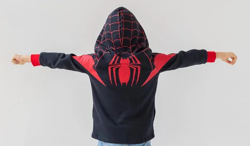 Miniatura 4 de Marvel Spider-Man Spider-Verse Venom - Sudadera con capucha y cremallera para niños pequeños y grandes