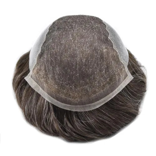 Miniatura 3 de Toupee para hombres Sistema de reemplazo de cabello humano real, postizo de encaje suizo suave para hombres, sistema de pelo tupé, protesis capilar
