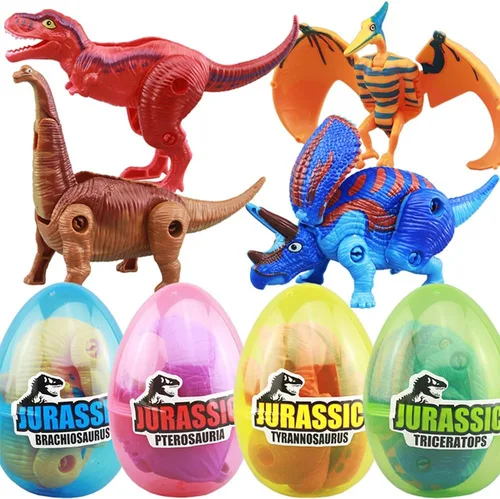 Paquete de 4 Diferentes Huevos de Dinosaurio para Incubar, Juguetes para Niños de 3+ Años, Huevo Mágico que Eclosiona Juguetes de Dinosaurios para