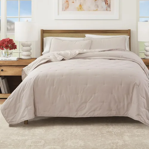 Miniatura 11 de Great Bay Home Full/Queen Quilt Set - 3-Piece Seersucker Box-Stitched Bedding Set - Soft, Lightweight, All-Season Bedspread (White)