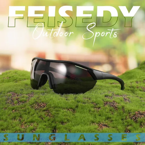 Miniatura 5 de FEISEDY Gafas de sol polarizadas béisbol marco ligero hombres mujeres deportes ciclismo sol gafas para MTB UV400 protección B0056